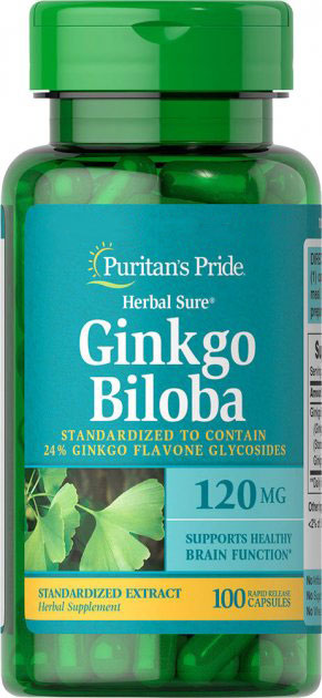 

Натуральная добавка Puritan's Pride Ginkgo Biloba Standardized Extract 120 мг 100 капсул (074312145445)