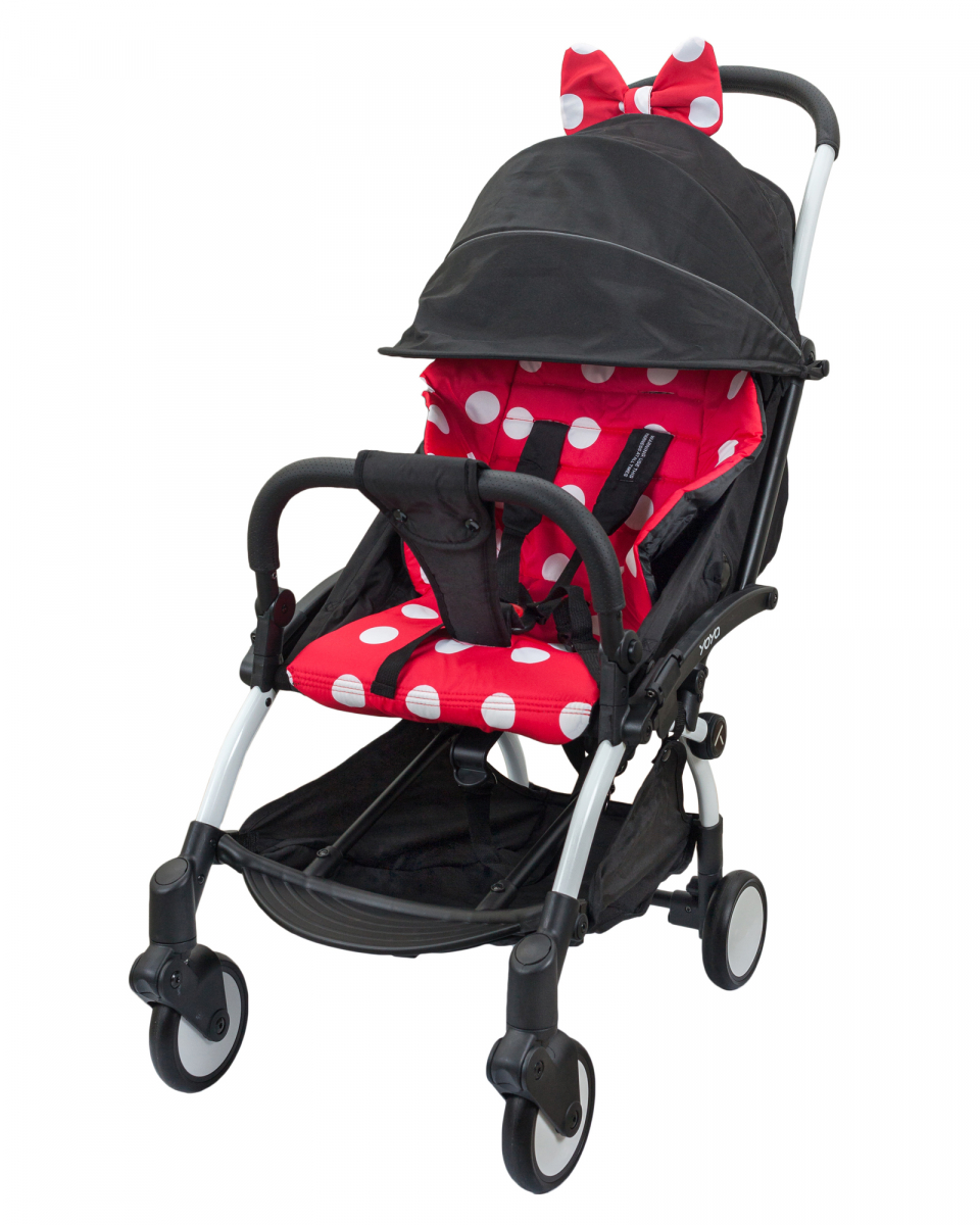 

Прогулочная коляска Yoya 175A+ Premium Edition Minnie Минни рама белая, колеса ч/б