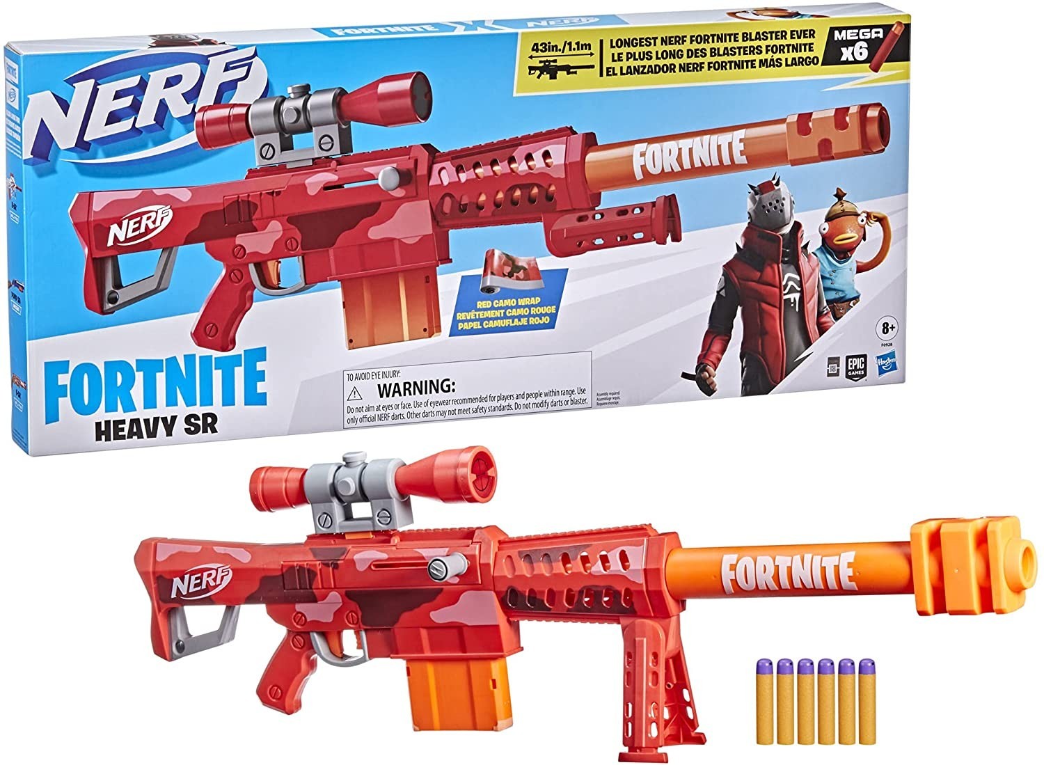 

Бластер Nerf Fortnite Heavy SR (F0928)