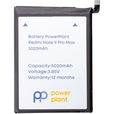 

Аккумуляторная батарея для телефона PowerPlant Xiaomi Redmi Note 9 Pro Max (BN52) 5020mAh