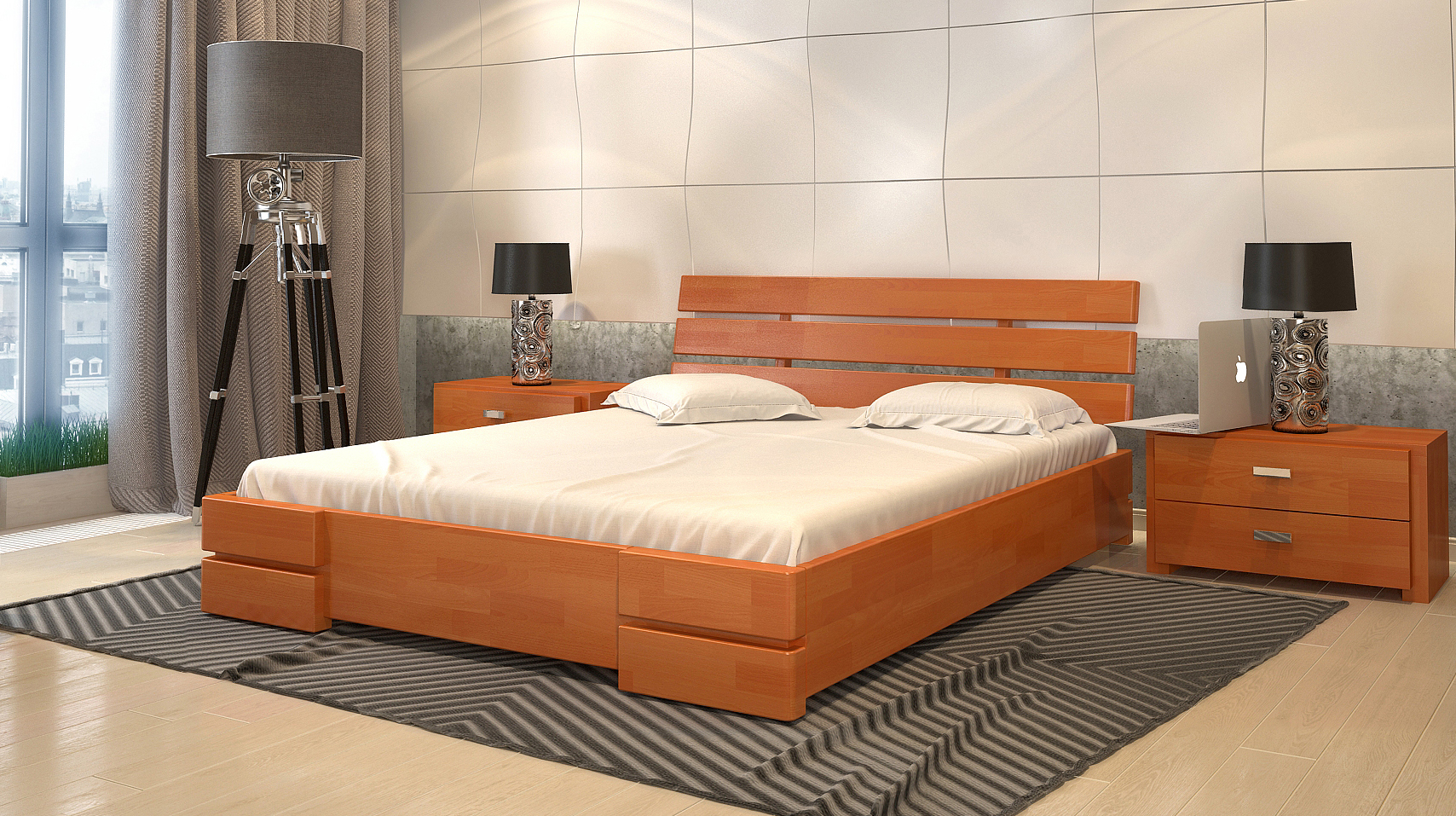 

Кровать Arbordrev Дали Люкс без ПМ (120*200) бук Ольха