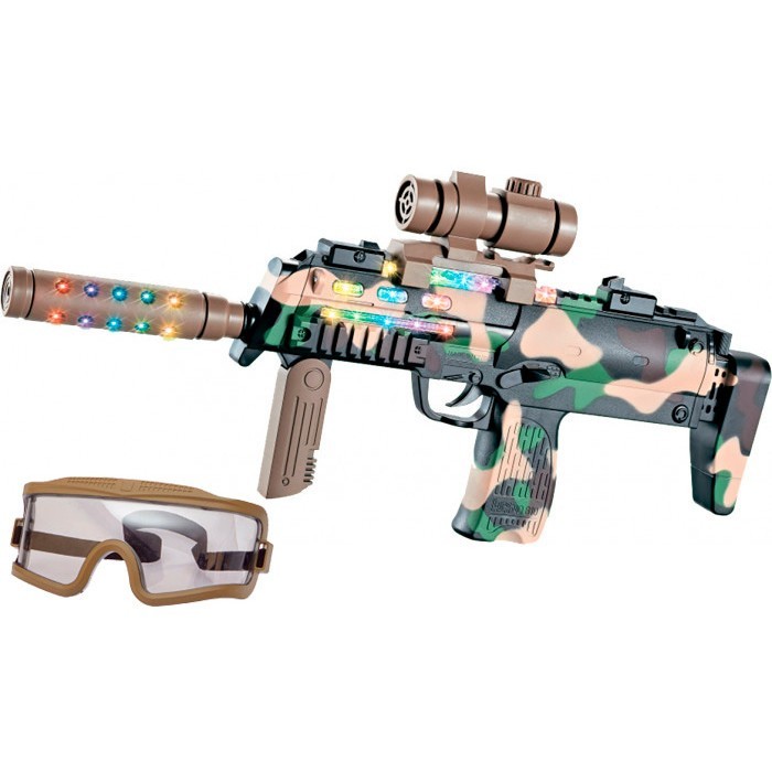 

Игрушечный Автомат свето-звуковой ZIPP Toys HK MP7 в наборе с очками