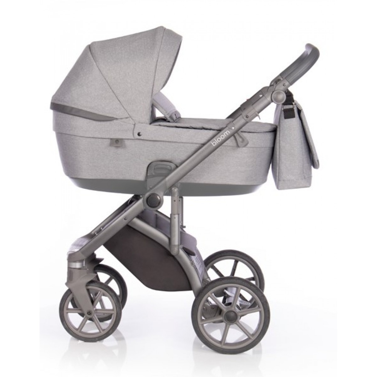 

Коляска универсальная 2 в 1 Roan Bloom Grey Dots с багажной корзиной и двойной амортизацией + сумка для мамы