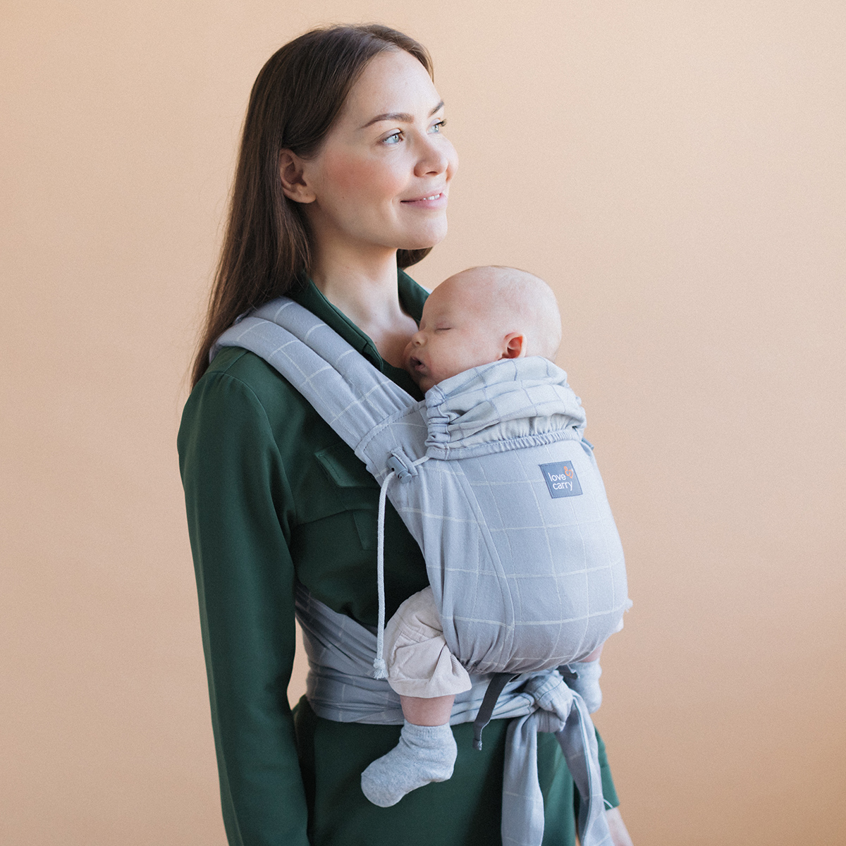 

Слинг Love & Carry Лав Тай LC332 Серый 100% хлопок + две позиции ношения