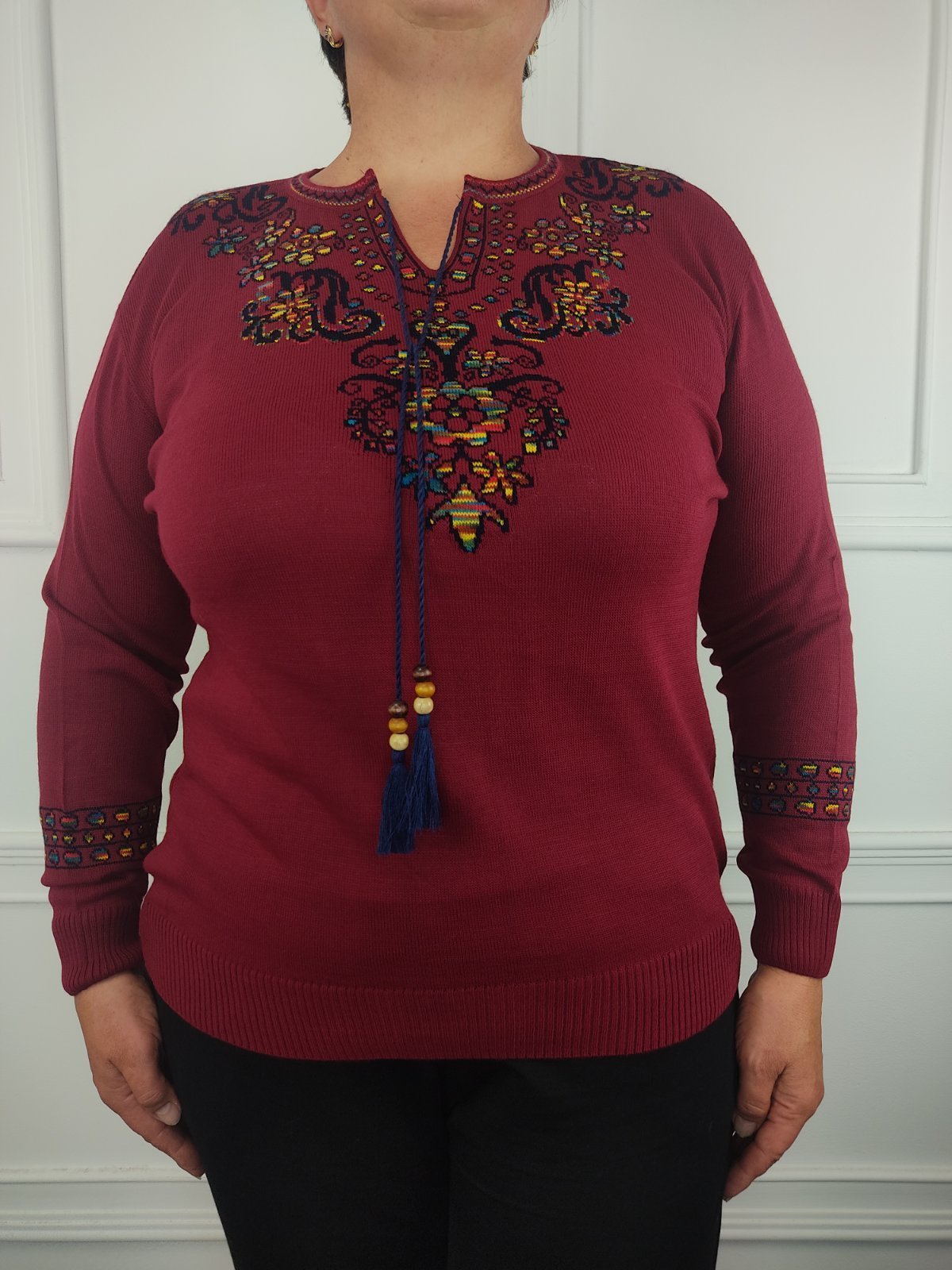 

Кофта вишивка Hazard 56-60 р. супербатал бордовий 1020 (56-60 р.)