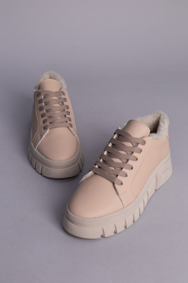 

Кросівки жіночі шкіряні зимові LuxuryShoes 6908з/41 (26,5-27 см) Бежевий