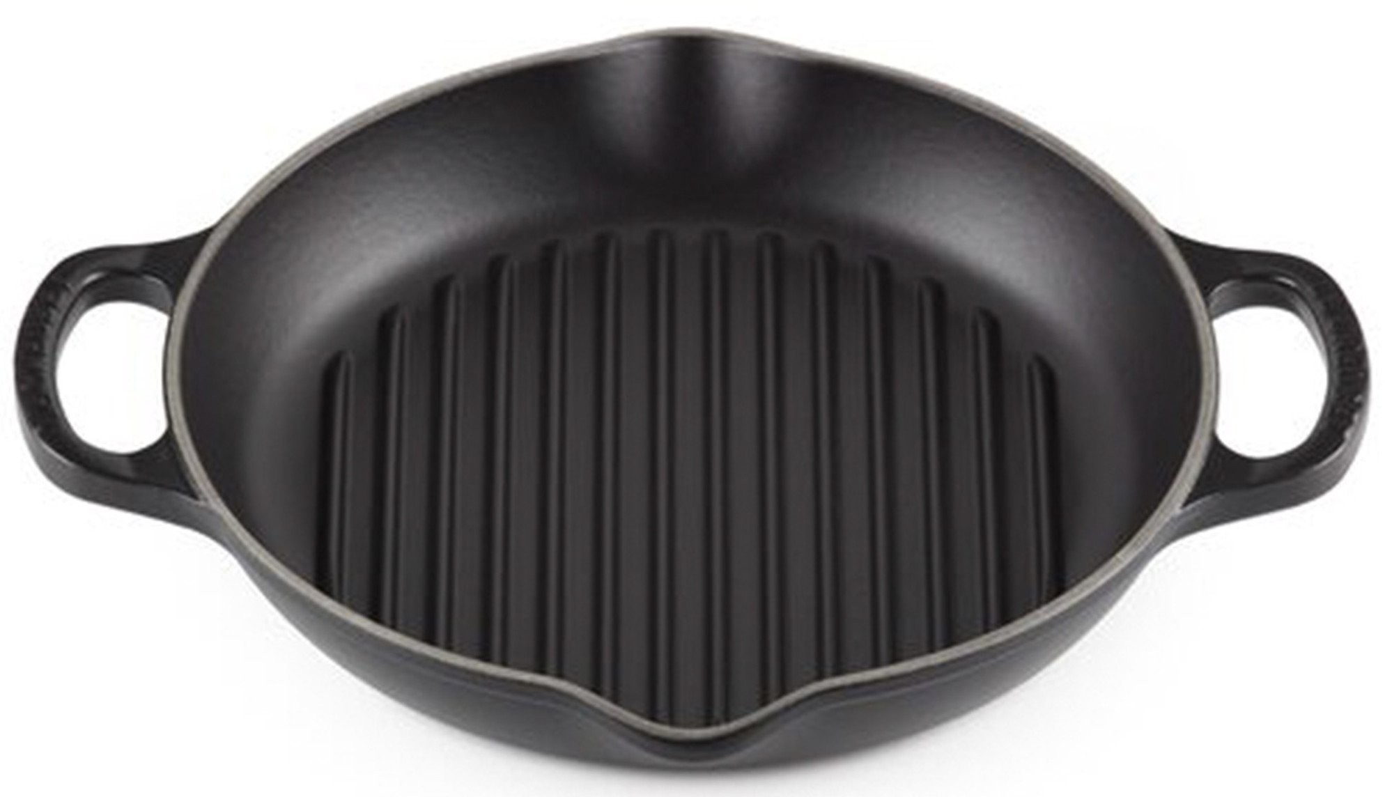 

Сковорода-гриль Le Creuset чугунная эмалированная глубокая круглая 25 см Черная
