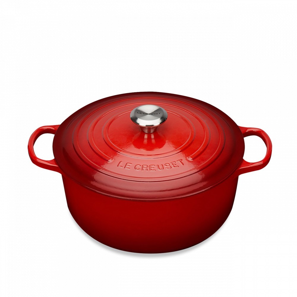 

Кастрюля Le Creuset чугунная эмалированная с толстым дном 3.3 л 22 см Красная