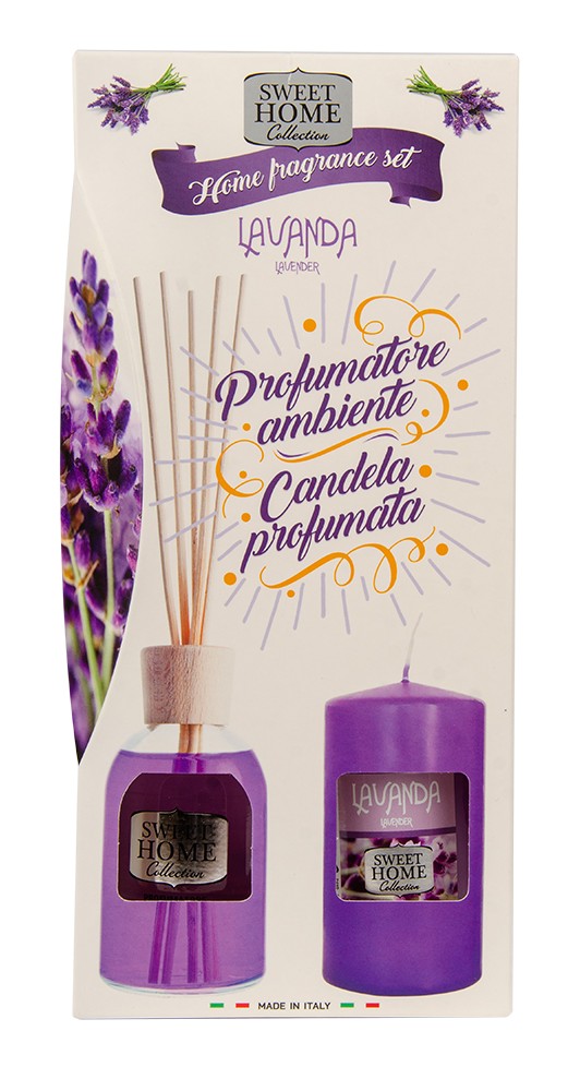 

Набор подарочный Sweet Home ароматизатор для дома LAVENDER 100 мл + свеча 135 г