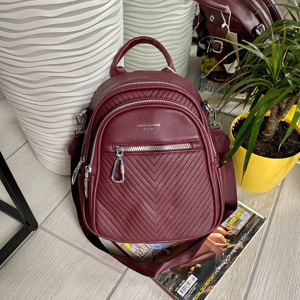 

Рюкзак-сумка Fashion David Mini на 2 отдела бордо девм2