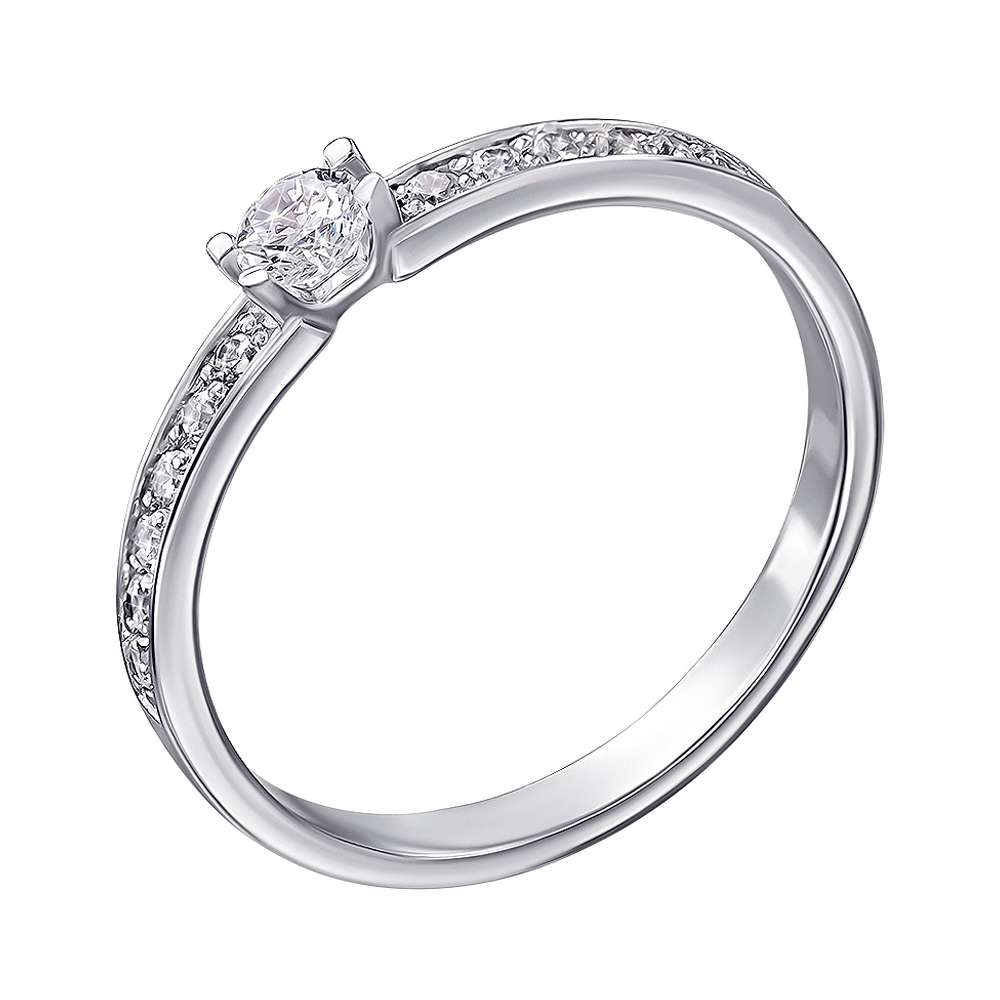 

Серебряное кольцо с кристаллами циркония 000118367 16 размера