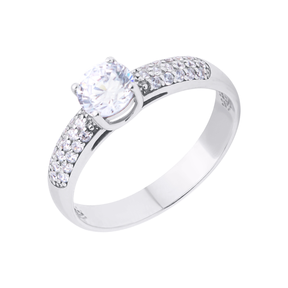 

Серебряное кольцо с фианитами 000118434 16 размера