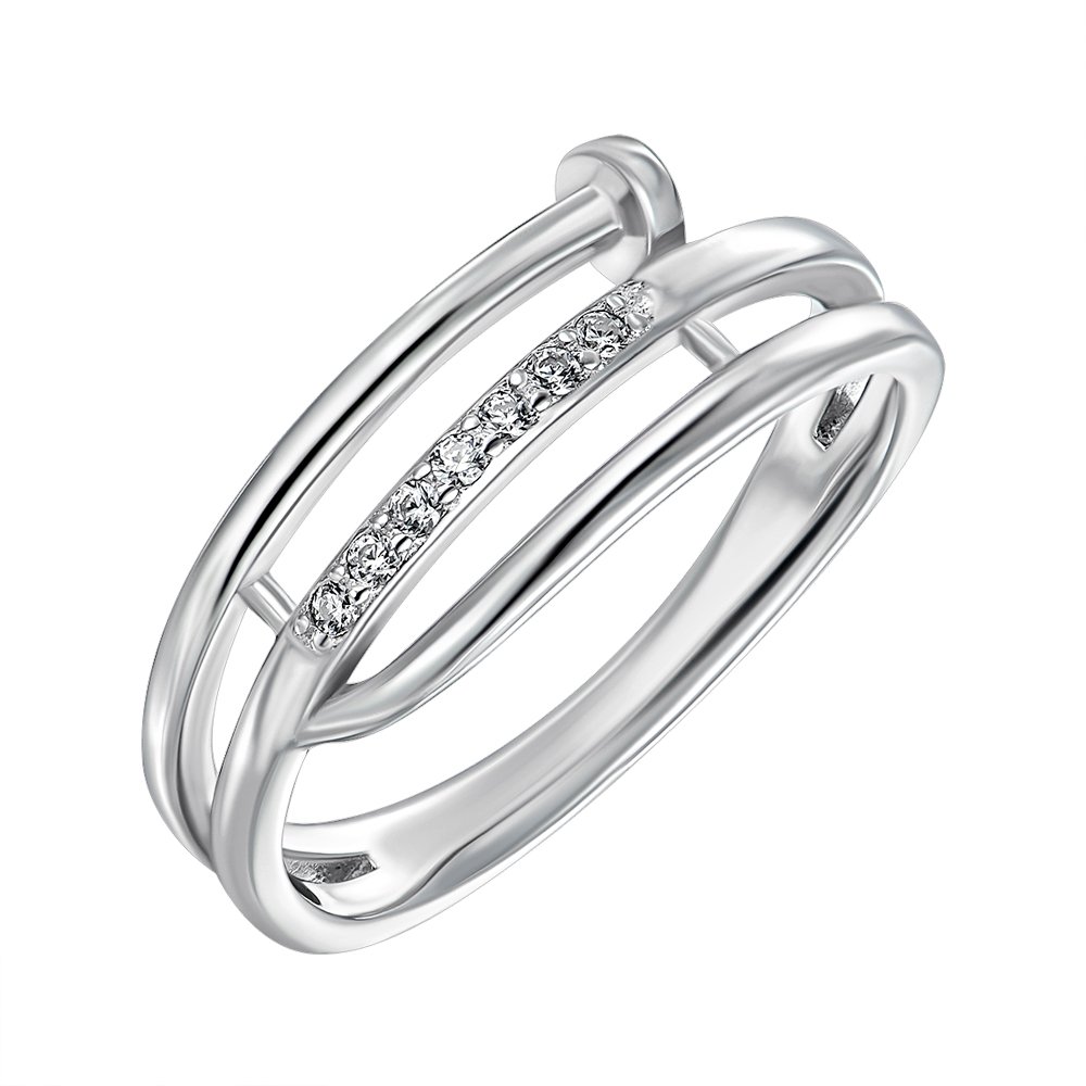 

Кольцо из серебра с фианитами 000151658 15.5 размера