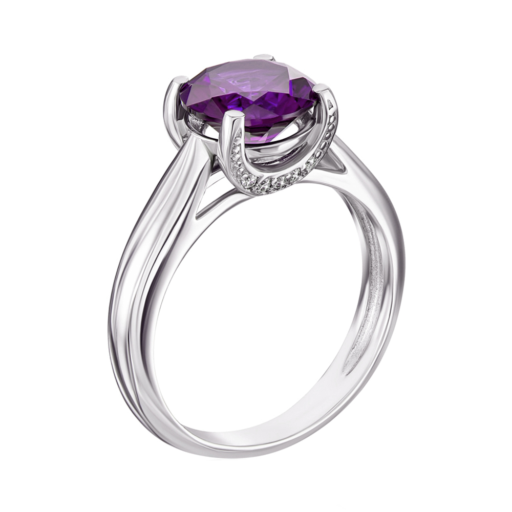 

Серебряное кольцо с аметистом 000064389 17 размера