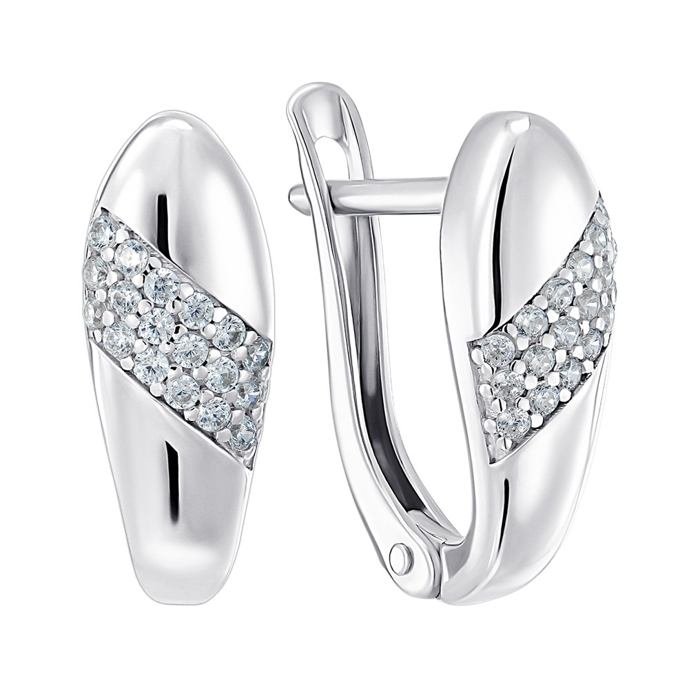 

Серебряные серьги с фианитами 000150646