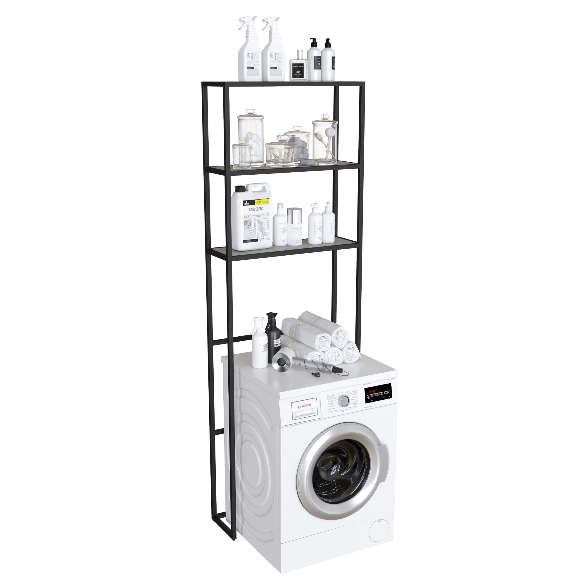 

Стеллаж каркас металлический под стиральную машину Altstahl SMART (240х700х2100) Чёрный