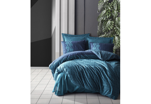 

Комплект постельного белья Cotton box Dark Amari Petrol 200x220