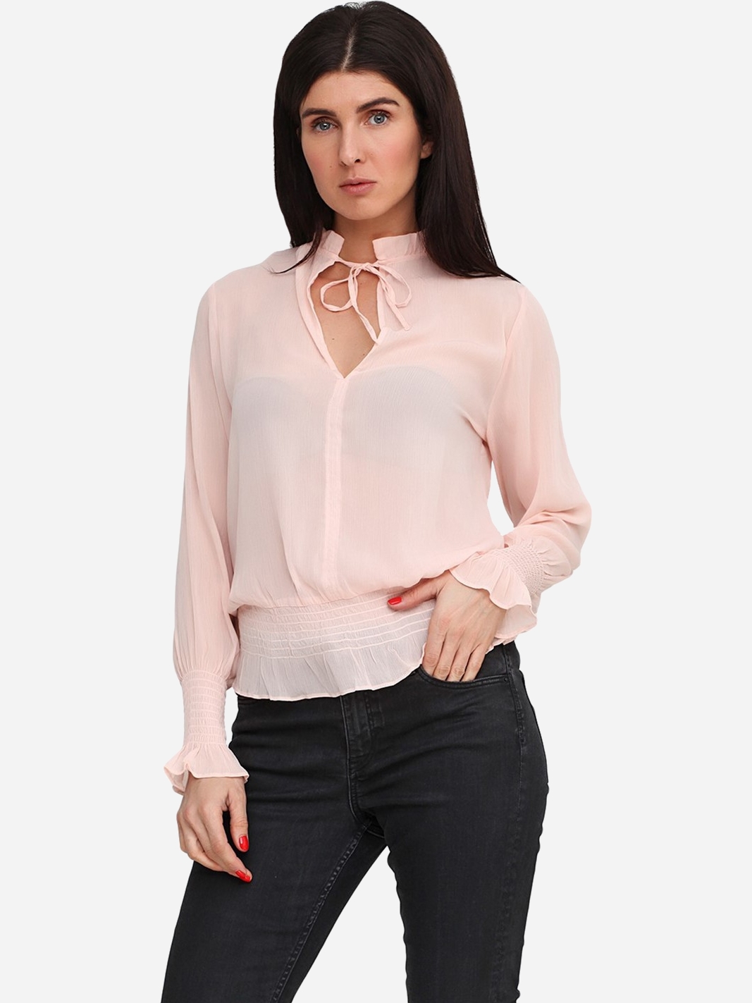 

Блузка H&M 3hm06110089  Светло-розовая, Блузка H&M 3hm06110089 40 Светло-розовая