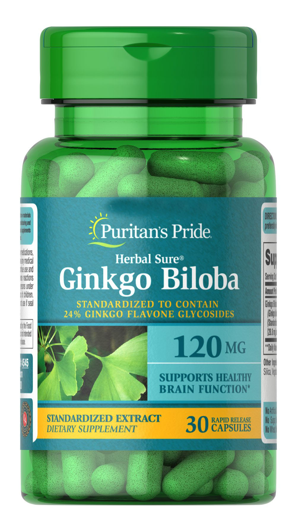 

Специальный продукт Puritan's Pride Ginkgo Biloba Standardized Extract 120 mg 30 капсул (4384302588)