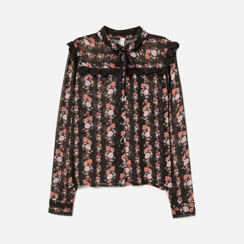 

Блузка H&M 0658627-8  Черная, Блузка H&M 0658627-8 36 Черная