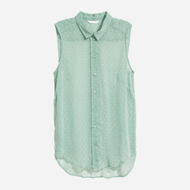 

Блузка H&M 5100146RP1  Мятная, Блузка H&M 5100146RP1 38 Мятная