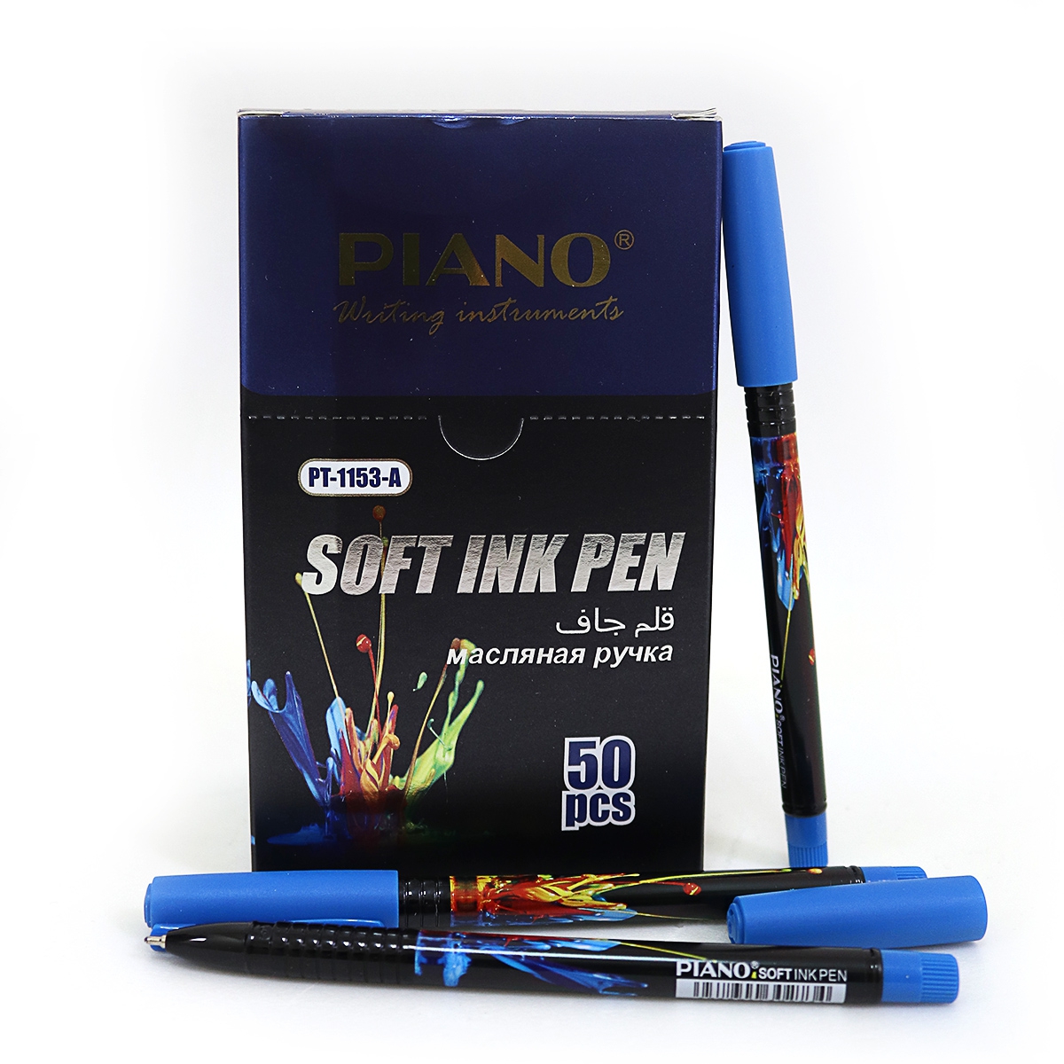 

Ручка масло "Piano" всплеск синя 50шт в упак 1153A-PT