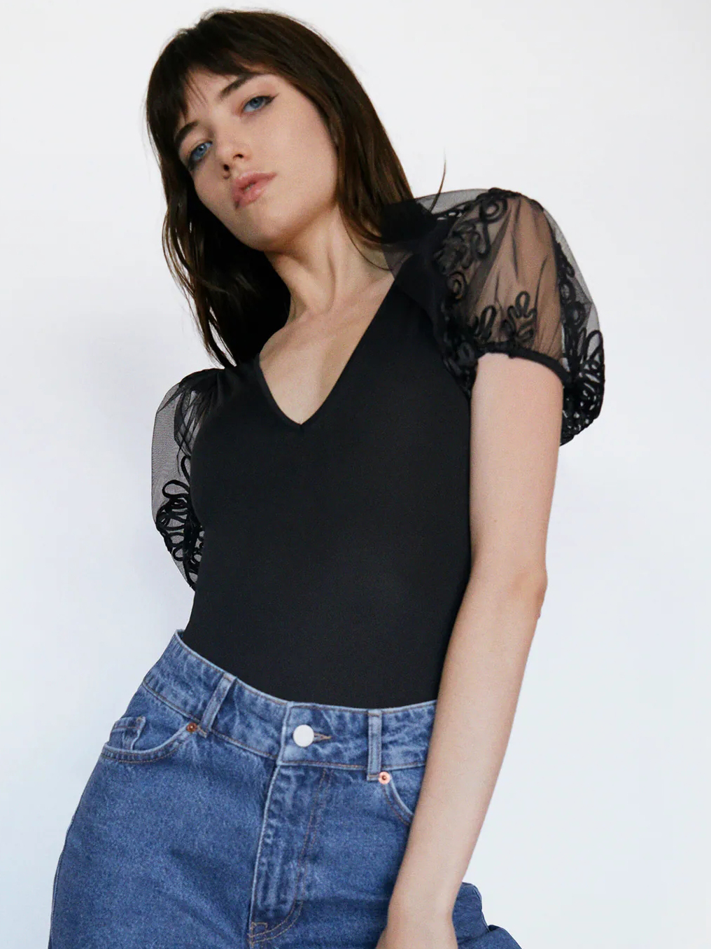 

Боди-блузка Zara 5039/438/800 S Черная
