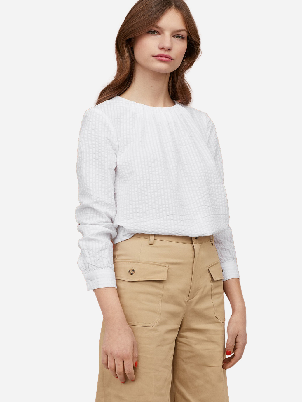 

Блузка H&M 0741862-9  Белая, Блузка H&M 0741862-9 36 Белая