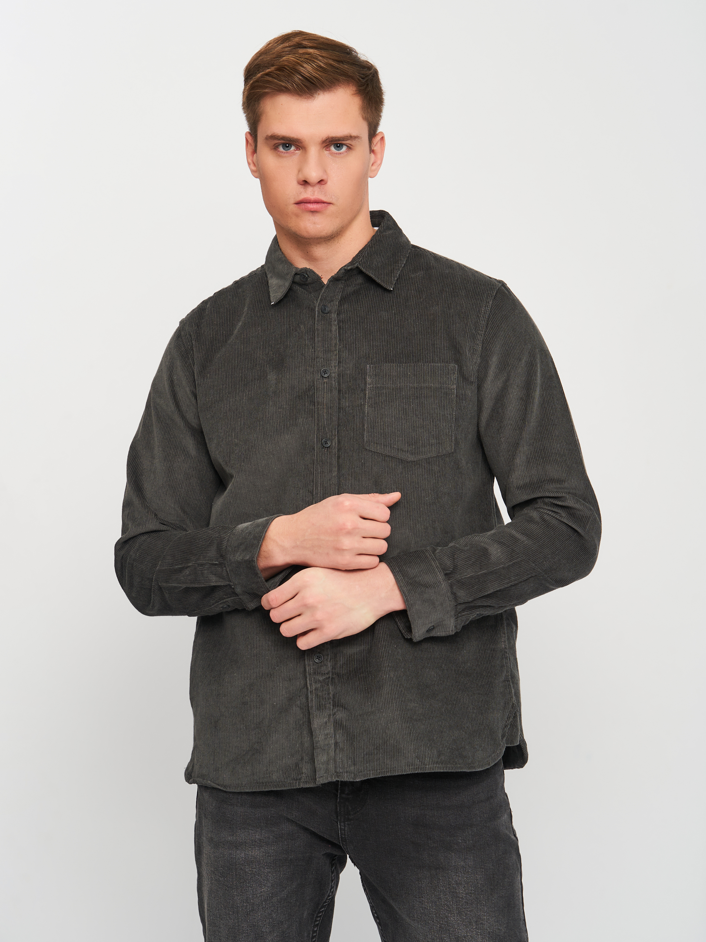 

Рубашка Topman XAZ280562JRKW  Темно-серая, Рубашка Topman XAZ280562JRKW L Темно-серая