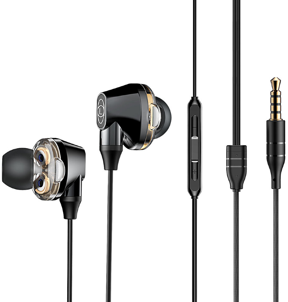 

Наушники Baseus Encok H10 Dual Moving-coil Wired Control Headset Black