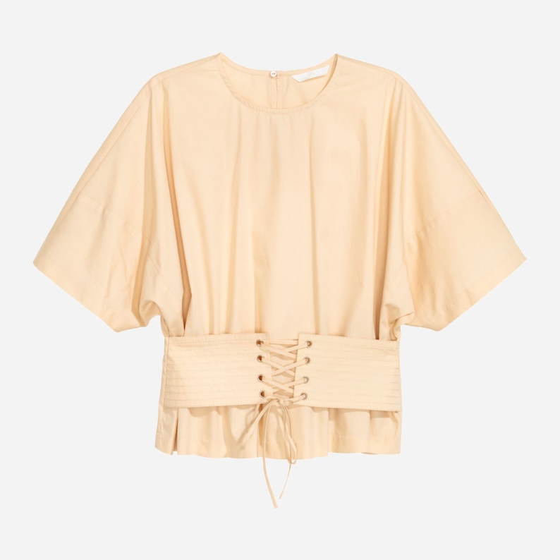 

Блузка H&M 5596036RP21  Светло-бежевая, Блузка H&M 5596036RP21 42 Светло-бежевая