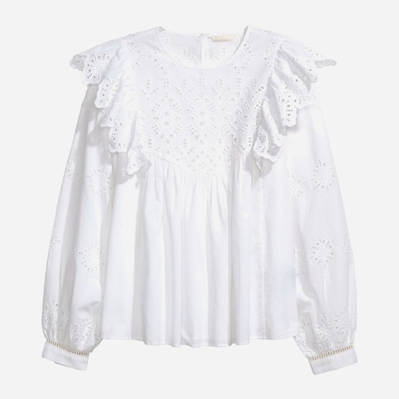 

Блузка H&M 0624148-8  Белая, Блузка H&M 0624148-8 36 Белая
