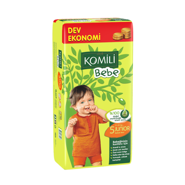 

Подгузники Komili Bebe Размер 5 (Junior) 11-25 кг 48 шт Для комфорта вашего ребенка Гипоалергенные (КВ 07817-06)