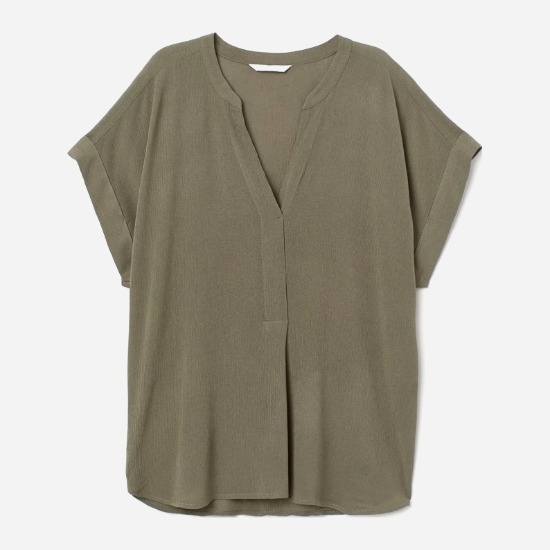 

Блузка H&M 7077430  Хаки, Блузка H&M 7077430 34 Хаки