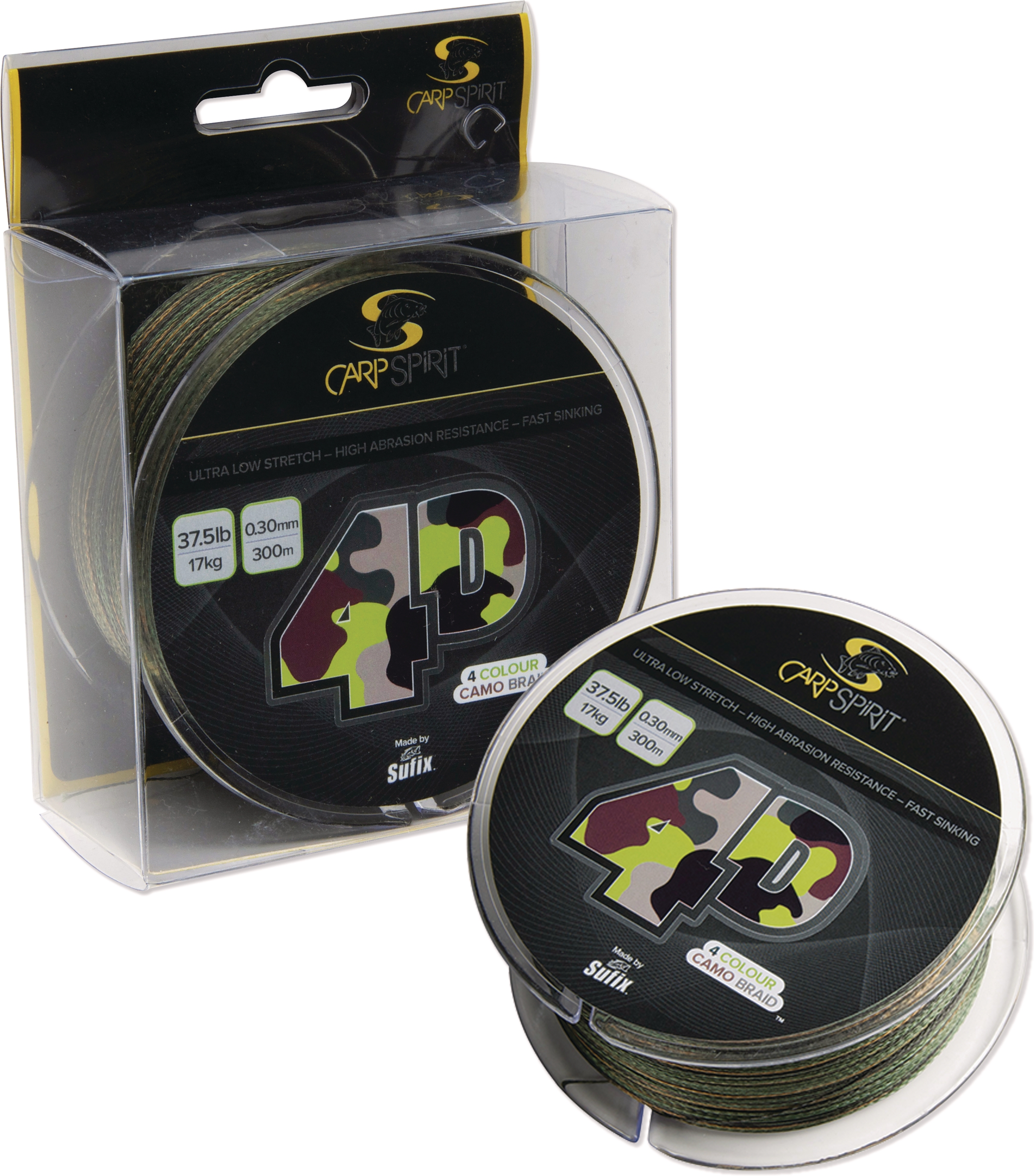 

Шнур Carp Spirit 4-D Camo Braid 300 м 0.26 мм 15 кг 33 LB Camo (ACS640018)