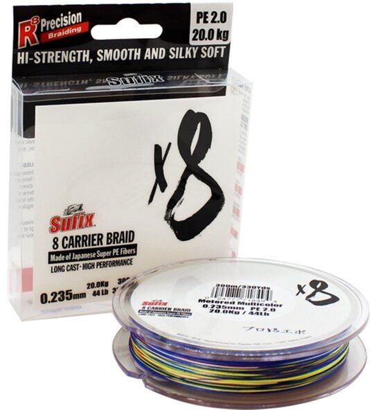 

Шнур Sufix X8 150 м 0.165 мм 10.5 кг #1.0 23 LB Multi (SX8165M150)