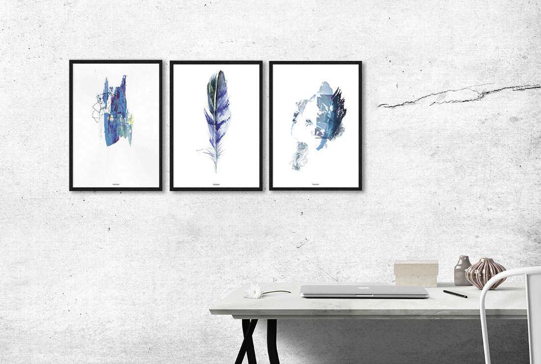 

Набор постеров "Blue Art" с антибликовым стеклом