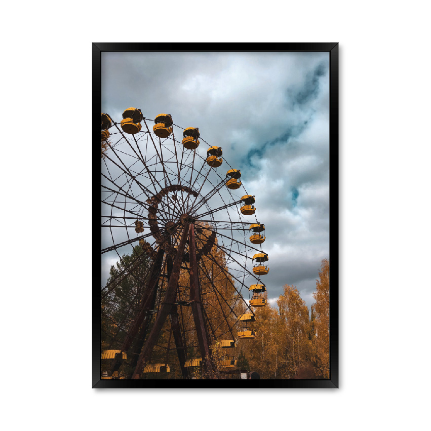 

Постер "Колесо обозрения" с антибликовым стеклом 42 x 59.4 см в чёрной рамке