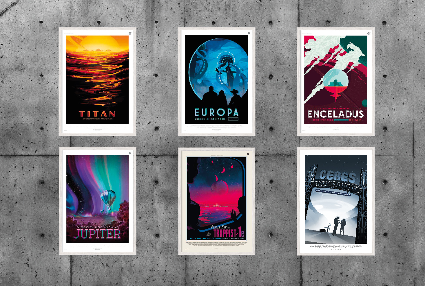

Набор постеров "Nasa 6 - Space Posters." без стекла в белой рамке