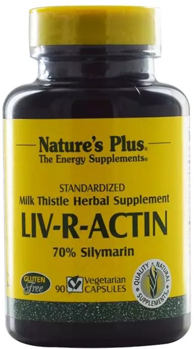 

Расторопша для Печени, Liv-R-Actin Milk Thistle, Natures Plus, 90 вегетарианских капсул (097467010871)