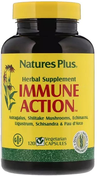 

Иммуностимулирующий комплекс, Immune Action, Natures Plus, 120 растительных капсул (097467010680)