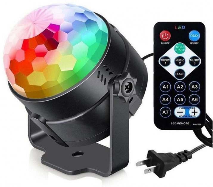 

Светодиодный проектор LED STL-29 RGB Диско-шар с пультом ДУ Черный