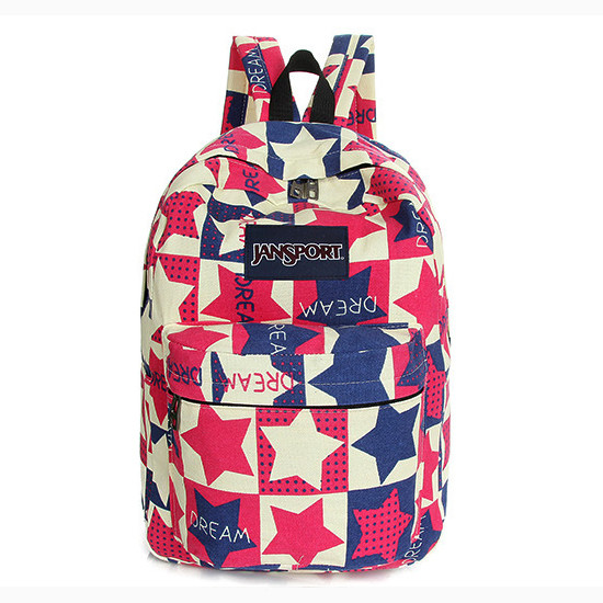 

Городской рюкзак со звездами jansport стильный тканевый