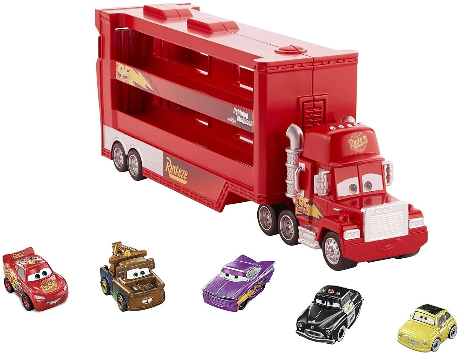 

Игровой набор Mattel Мак Transporter та Маквин, Мэтр, Шериф, Луиджи, Рамон