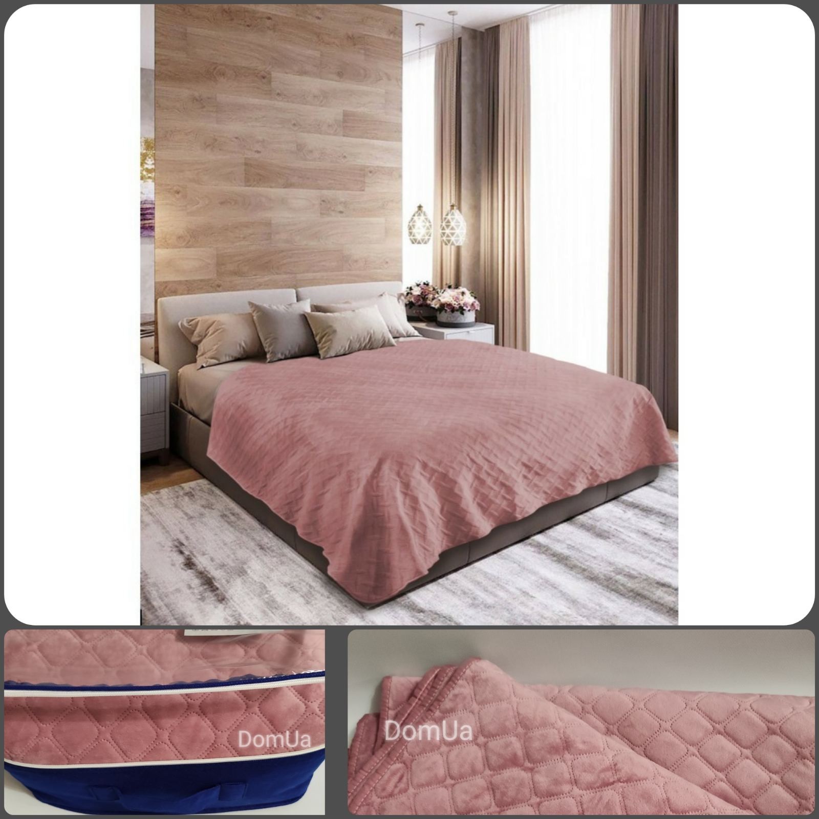 

Покрывало розовое ТЕП 180*240 см велюровое двуспальное Mesa Rose