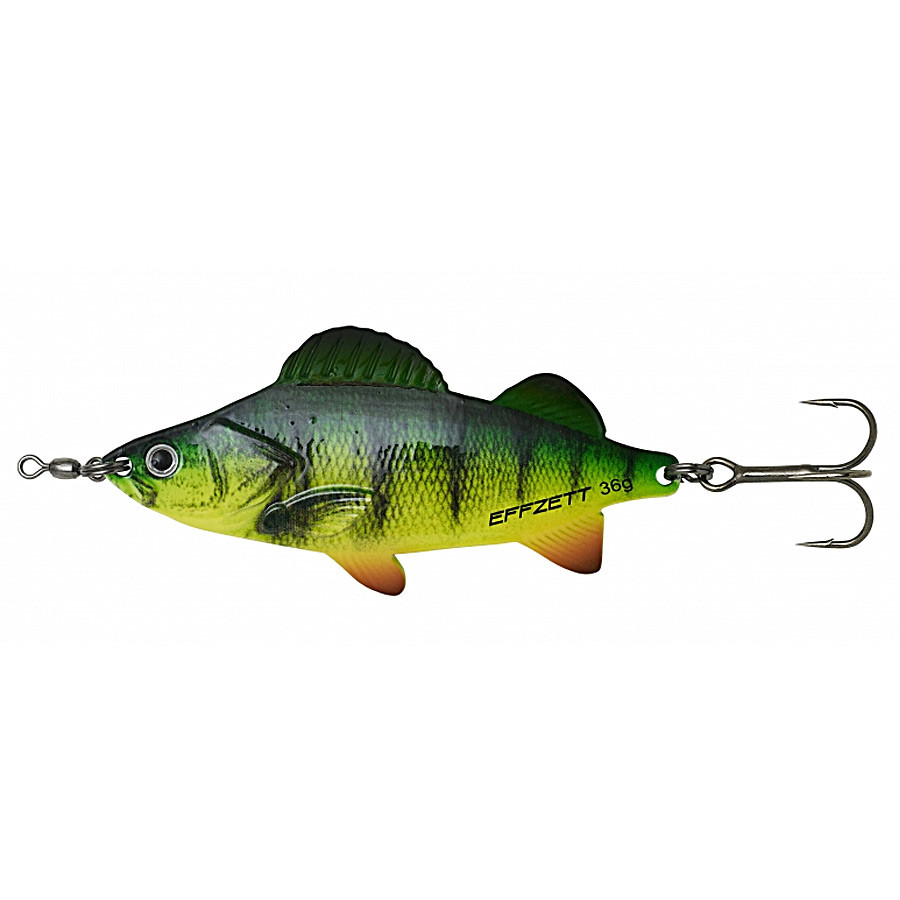 

Блесна-колебалка DAM Effzett Perch Spoon 62гр 11см (fire perch UV)