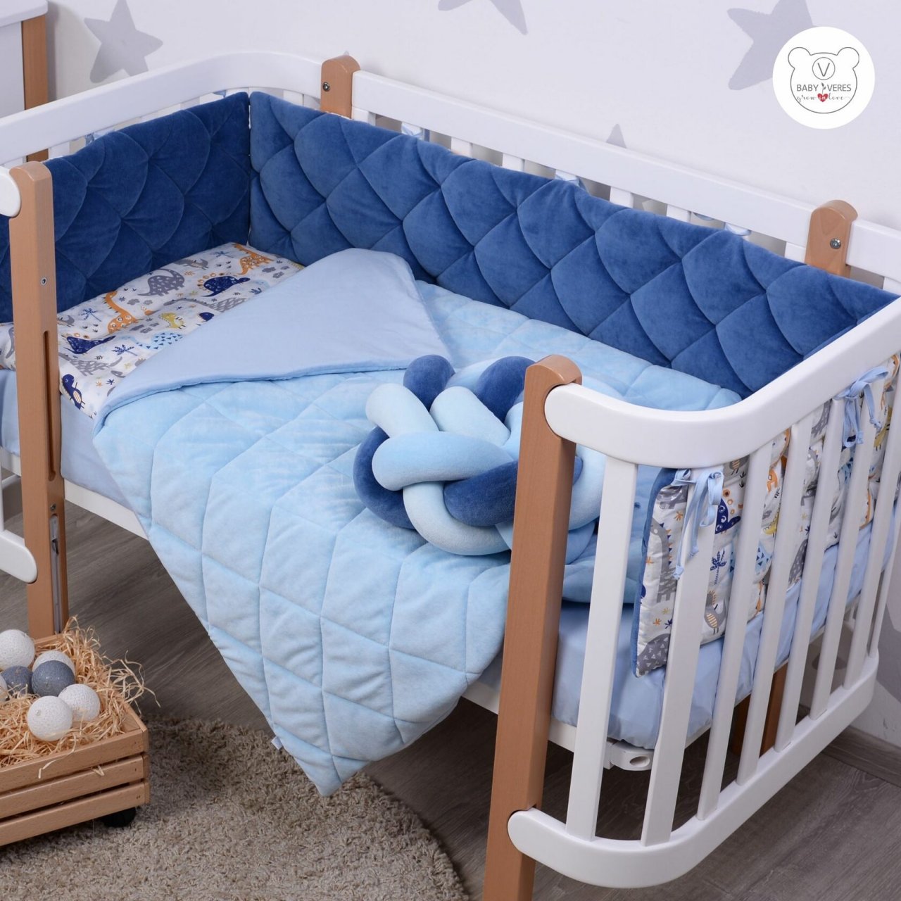 

Постельный комплект в кроватку Baby Veres Velour Dino 5 единиц