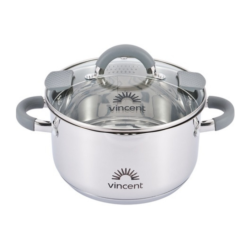 

Кастрюля со стеклянной крышкой Vincent VC-3180-20 20 см 3.6 л
