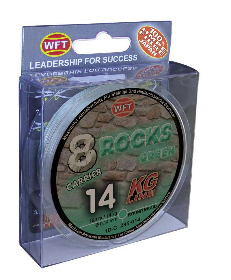 

Плетений шнур WFT 8 Rocks Green 0.14mm 14kg 150m(1D-C 285-014)