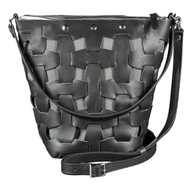 

Сумка женская кожаная плетеная BlankNote KRAST черная BN-BAG-32-g